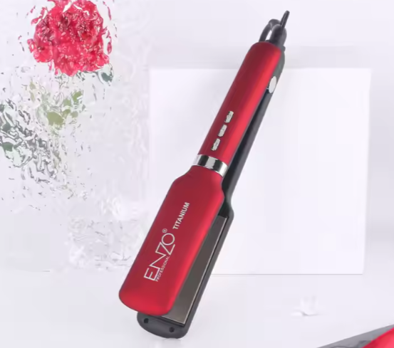 Click to open expanded view ENZO EN-5050 Professional Nano Titanium Hair Straightener -Flat Iron with 4 Bottles of Coconut Oil, Advanced Heat Technology, Adjustable Temperature Settings, and Ergonomic Design