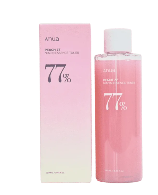 ANUA Peach 77 Niacin Essence Toner, Facial Toner for Glass Skin, Niacinamide, Panthenol, Ceramides, Korean Skin Care, Facial Toner for Glass Skin, 250ml/8.45 fl.oz.
